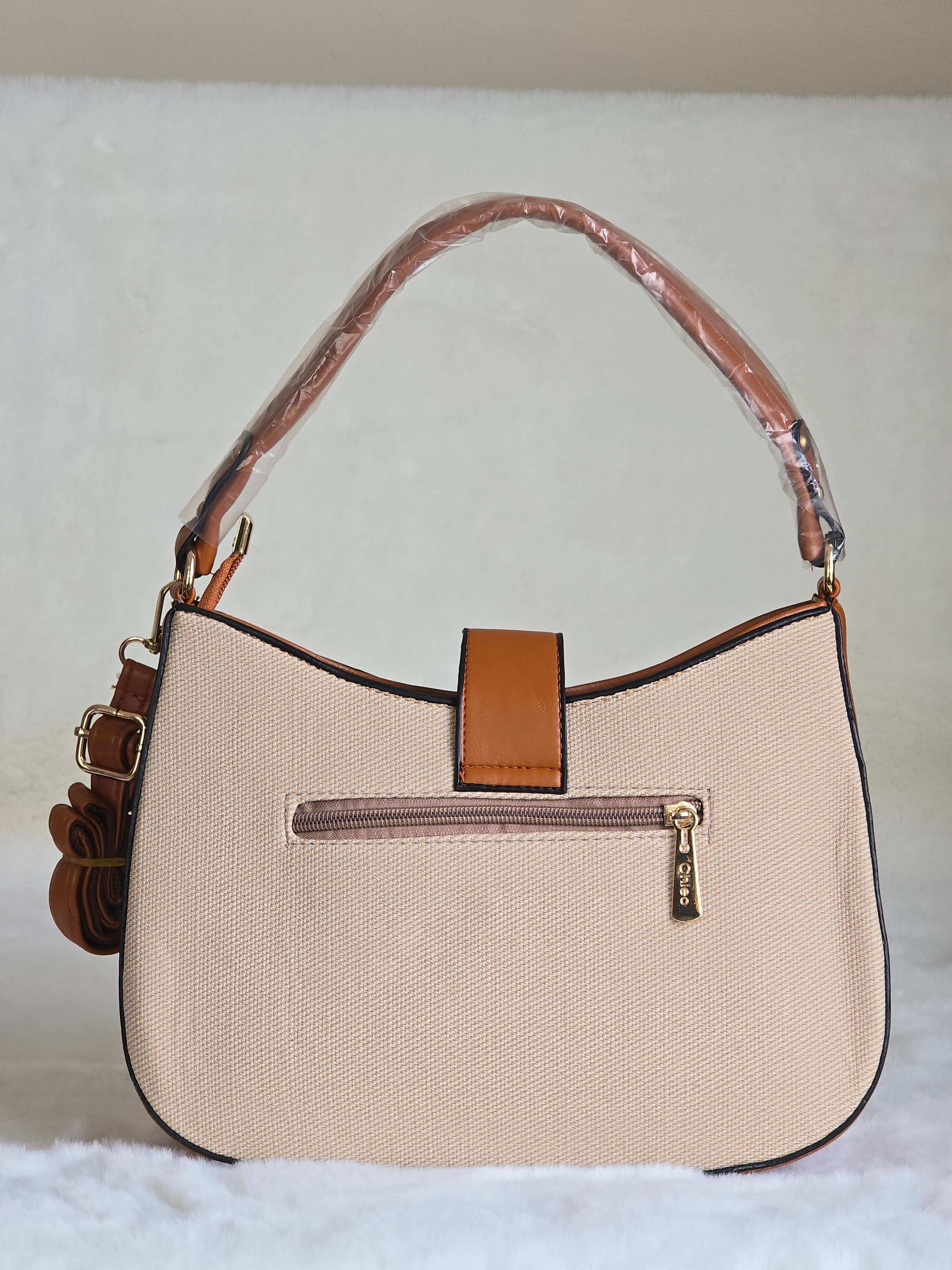 Savanna Luxus Handbag - Beige Medium
