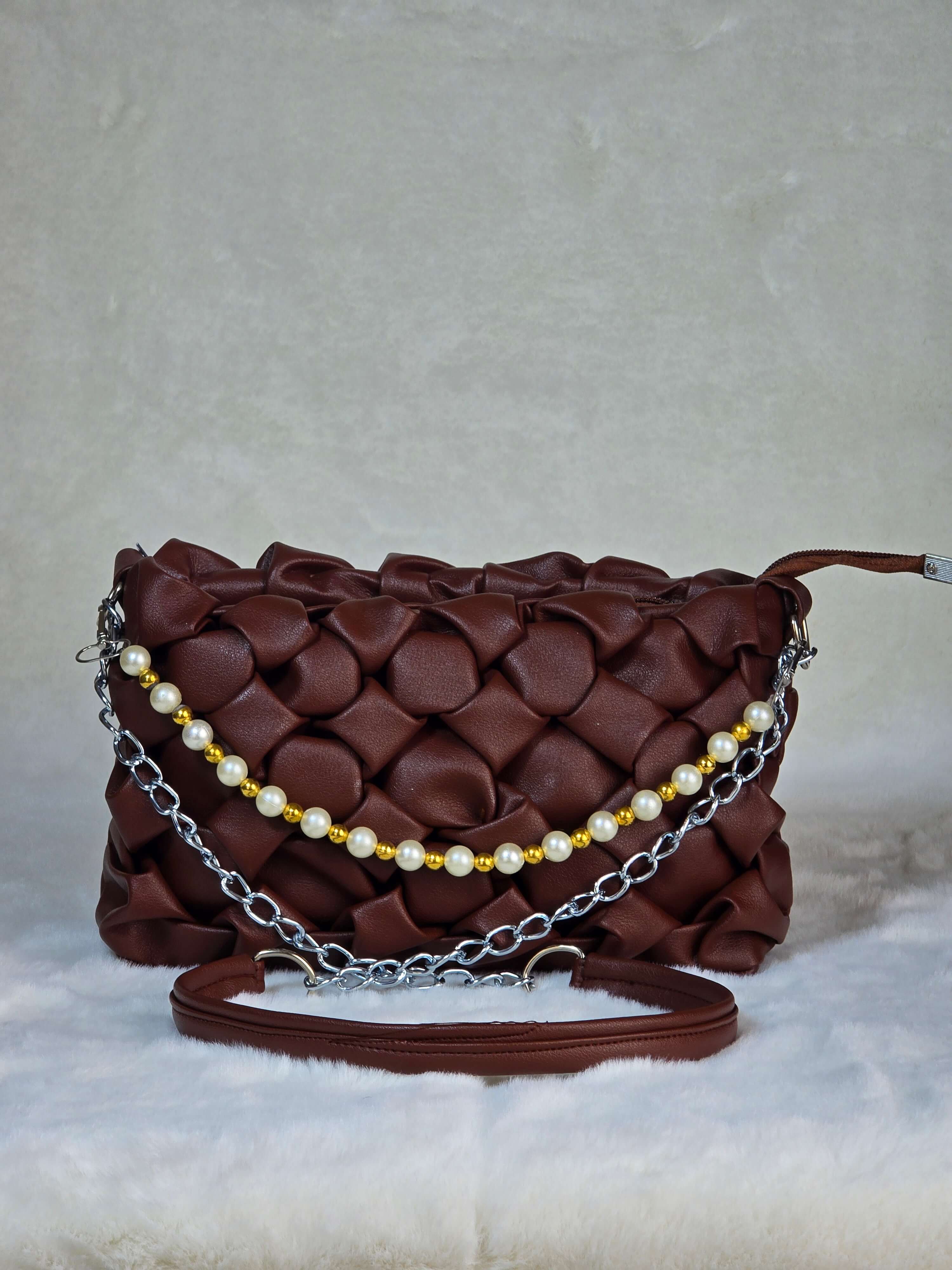 Classic Women Bang with Rich Detail - Brown Medium