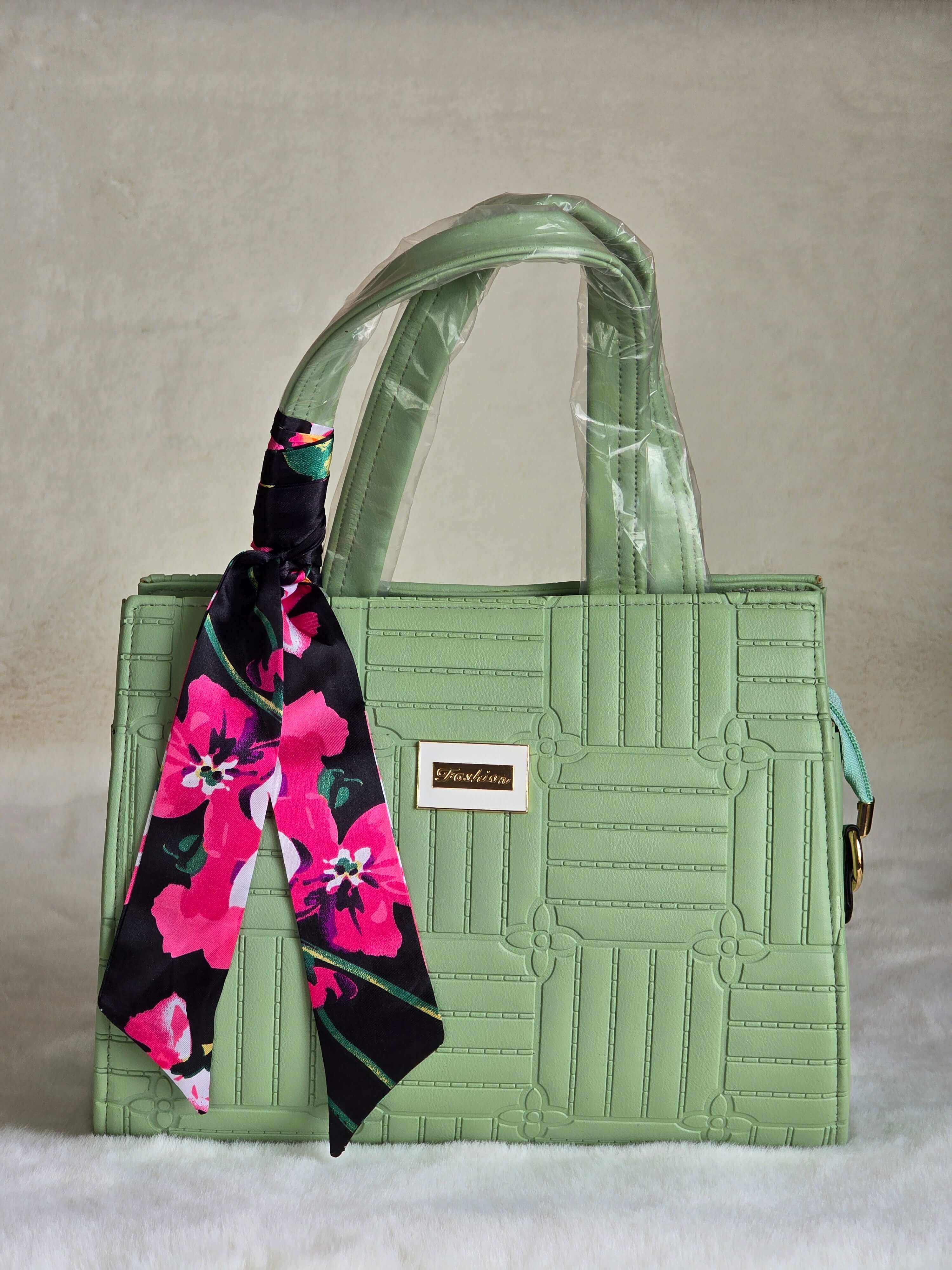 Mint Bloom Luxe Bag - Mint Green Medium